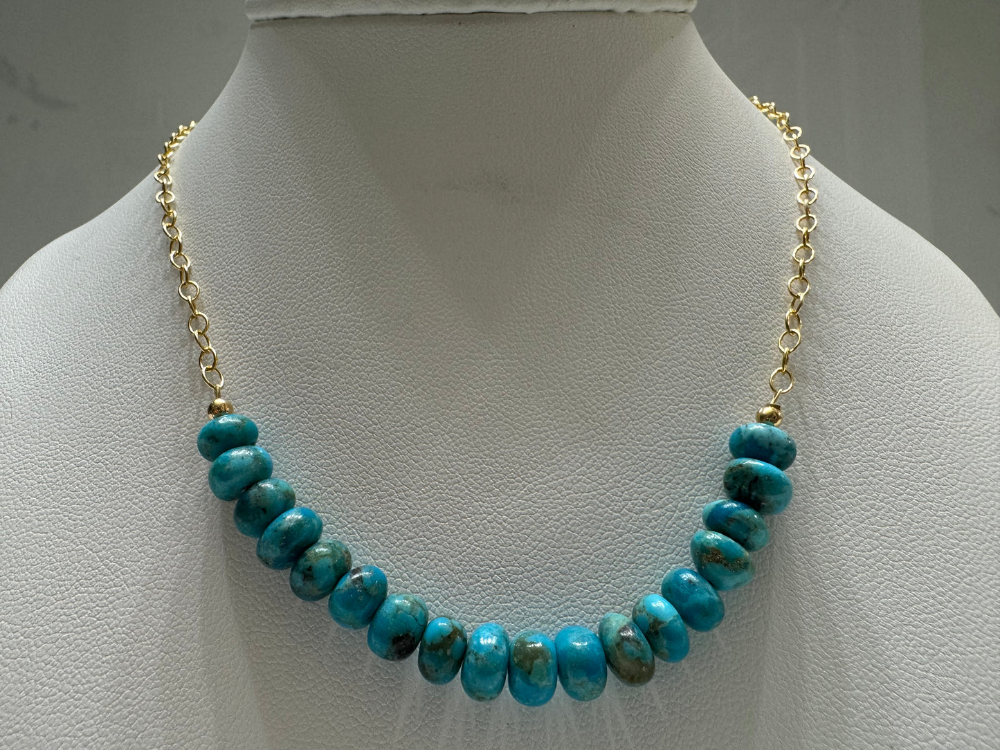 Large Beaded Gold Fill Necklace