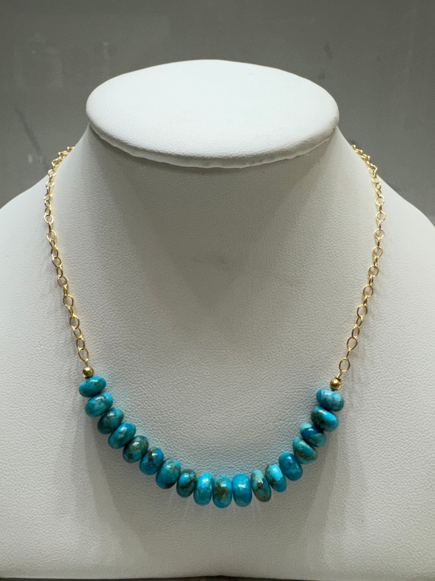 Large Beaded Gold Fill Necklace