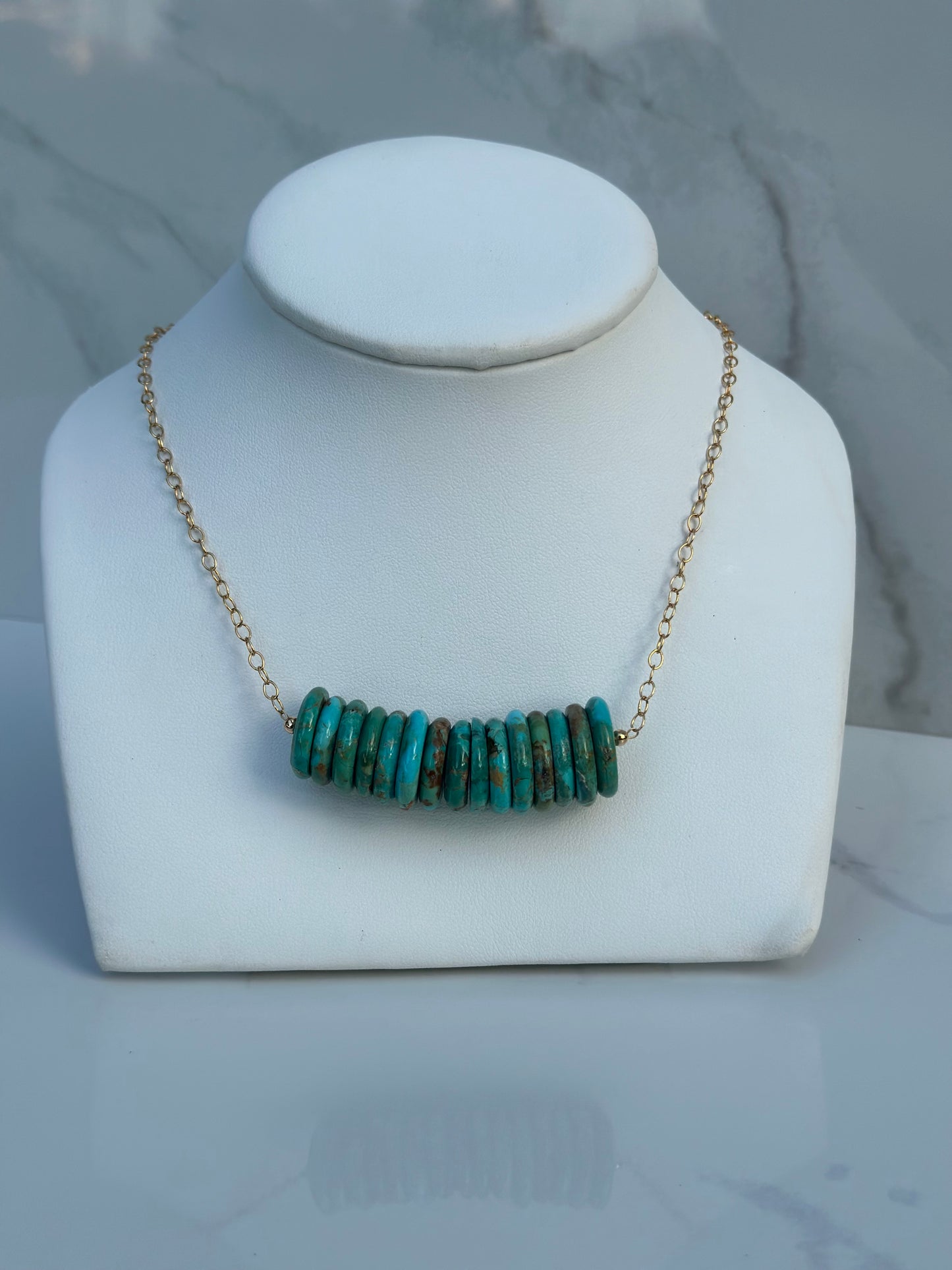 Gold Fill Disk Necklace