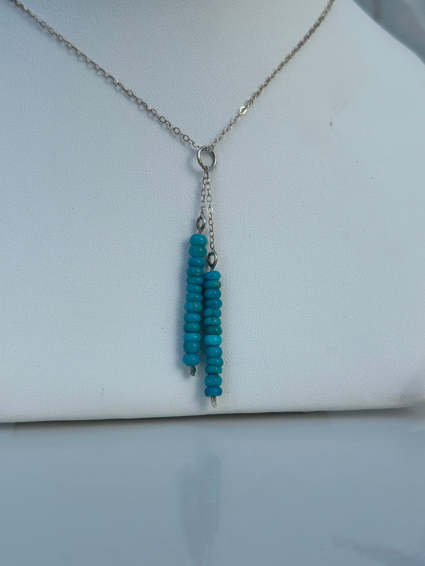 Double Dangle turquoise necklace