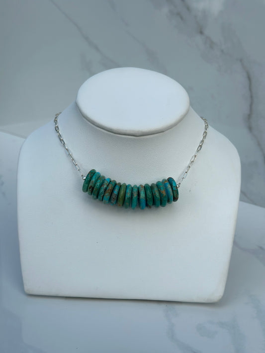 Paperclip Disk Choker - Silver