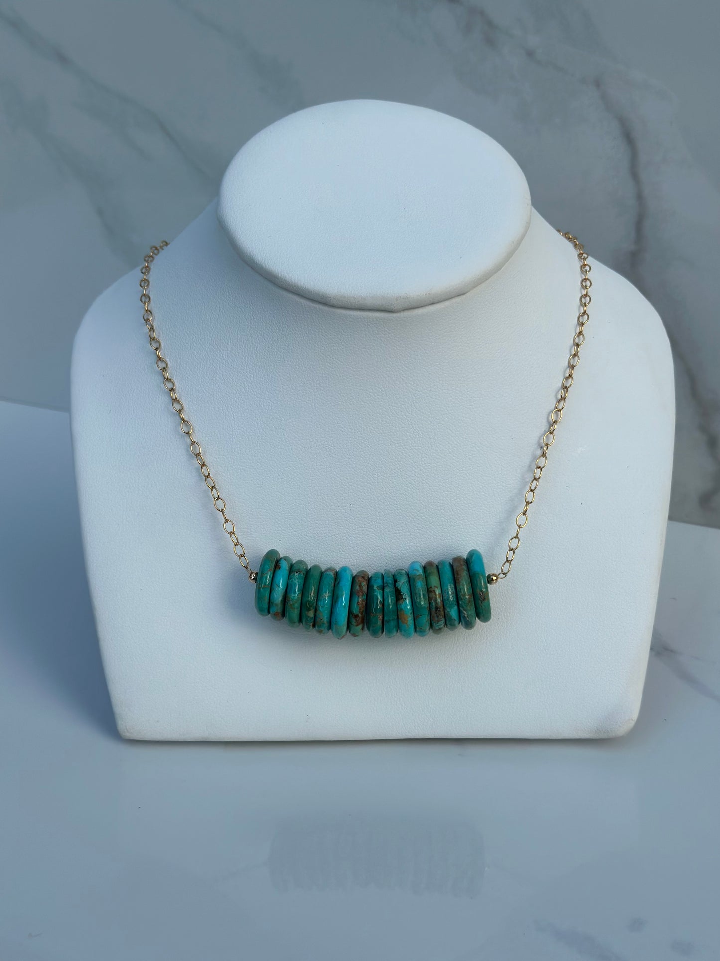 Gold Fill Disk Necklace