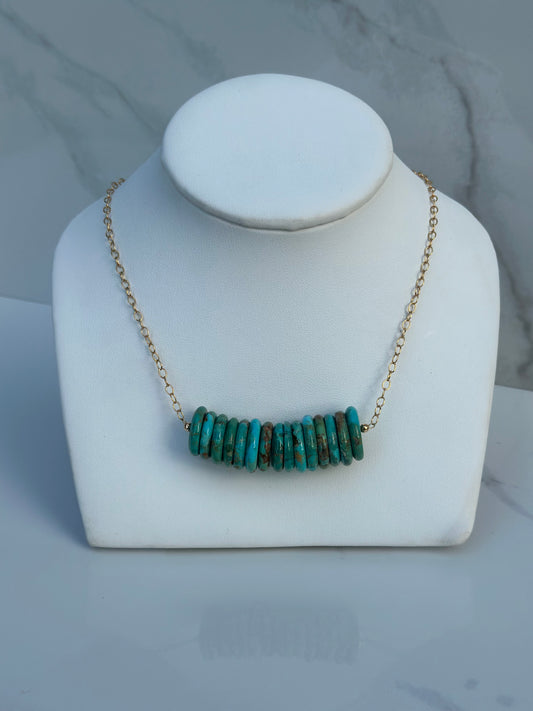 Gold Fill Disk Necklace