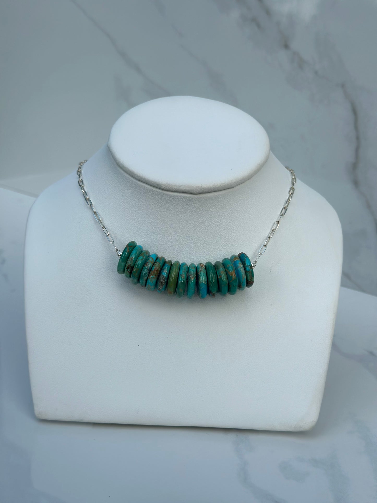Paperclip Disk Choker - Silver