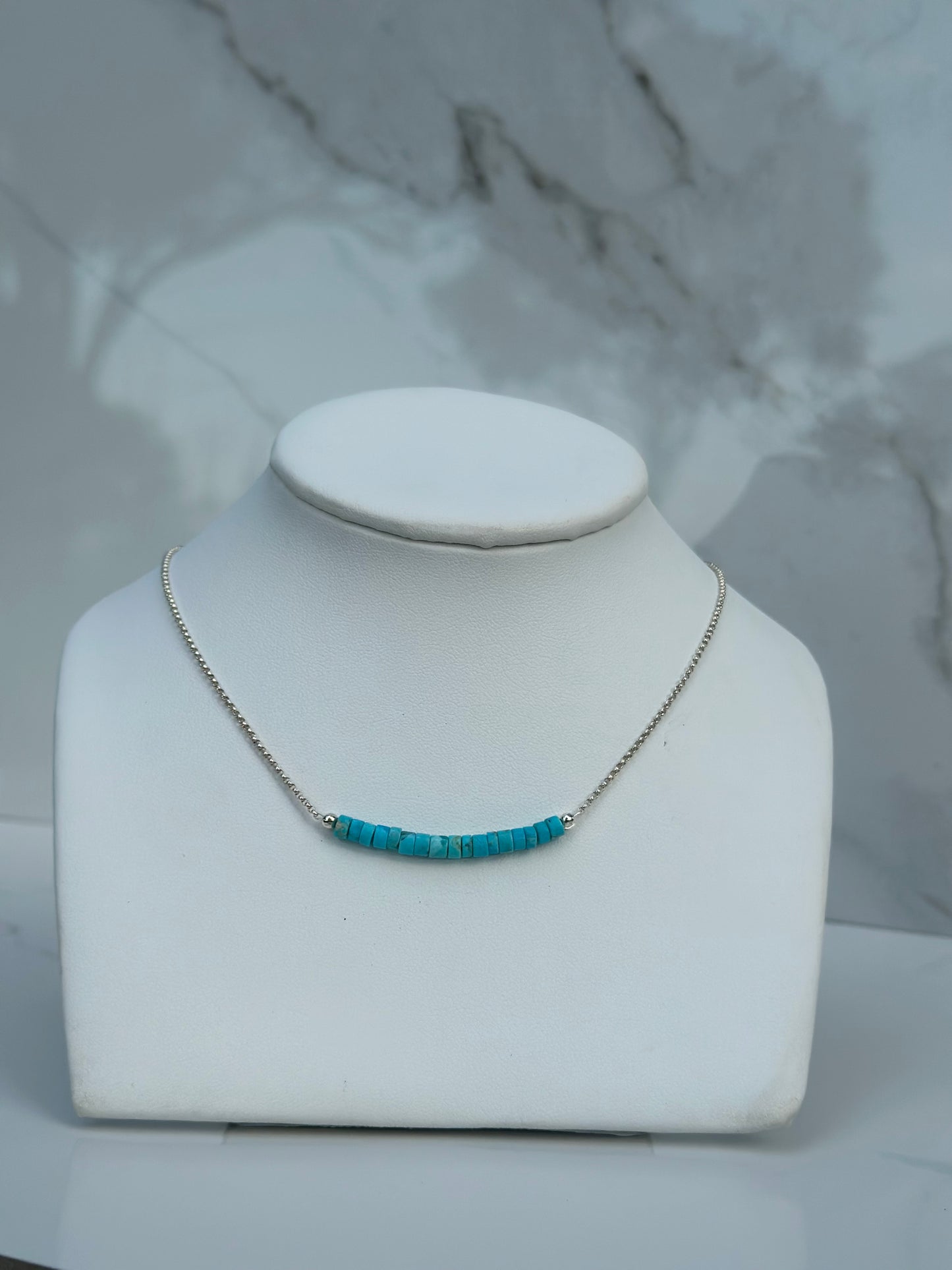 Heishi Beaded Bar Necklace