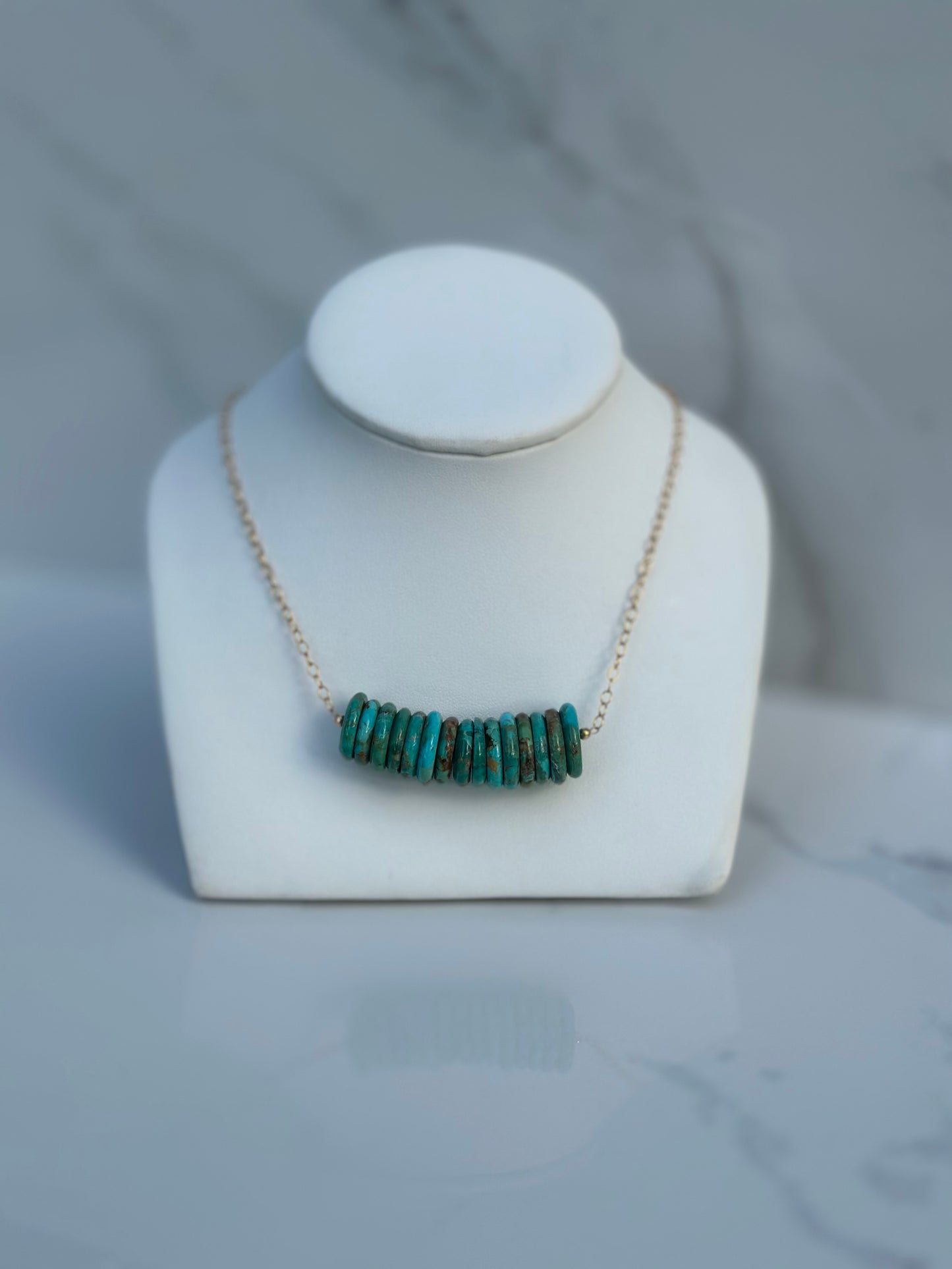 Gold Fill Disk Necklace
