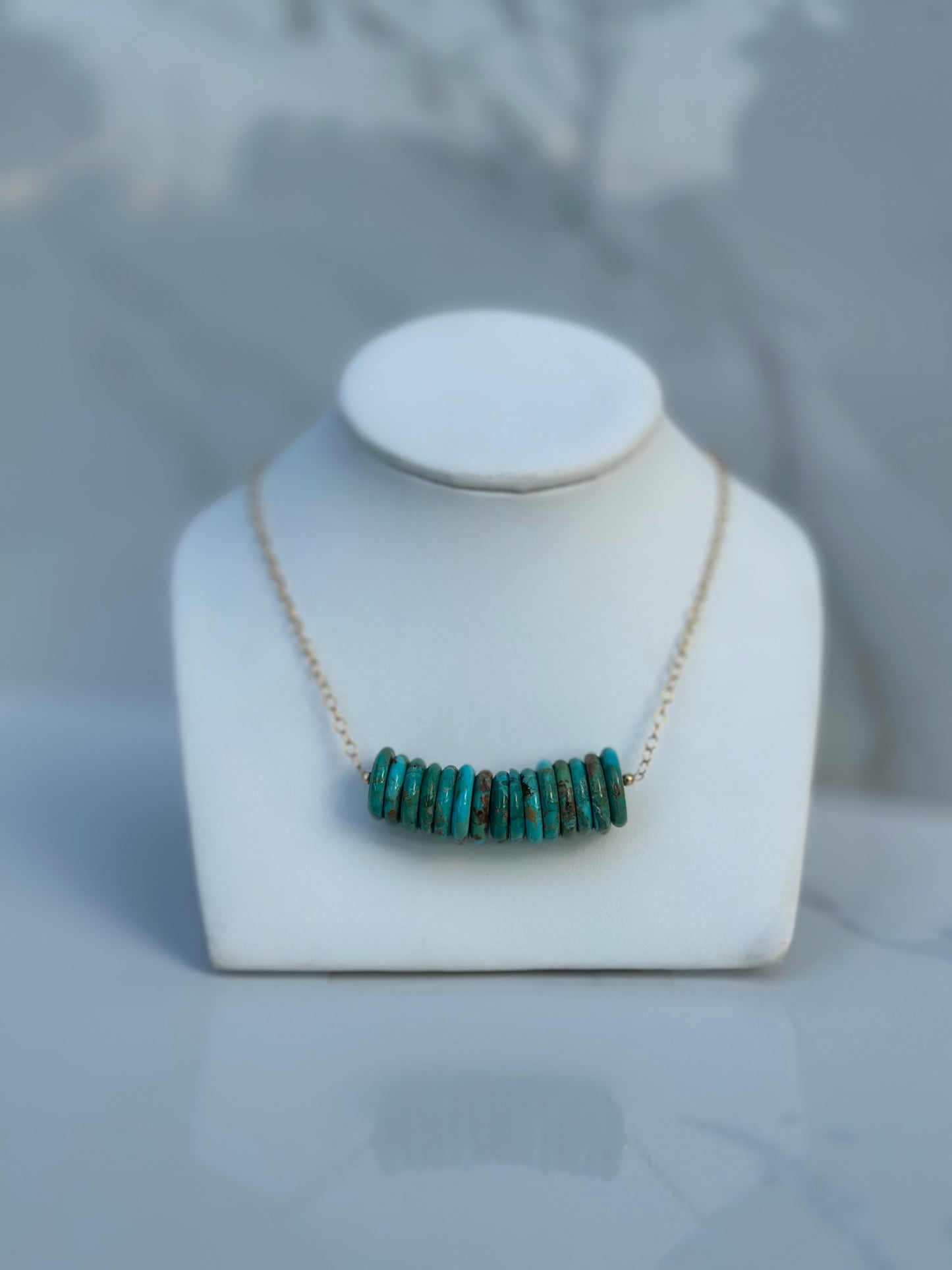 Gold Fill Disk Necklace
