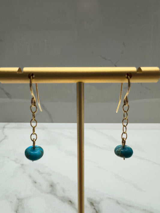 Gold dangle earrings