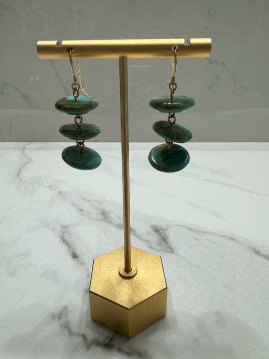Gold dangle earrings